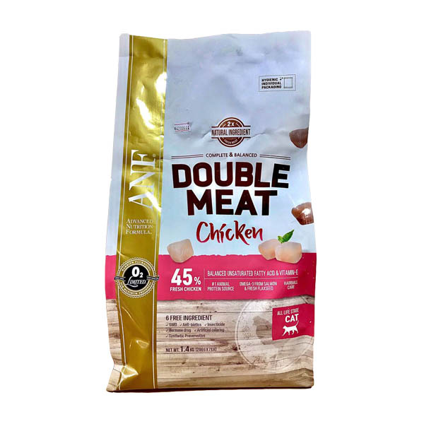 ANF- double meat -thức ăn hạt gấp đôi thịt cho mèo vị gà 1,4kg