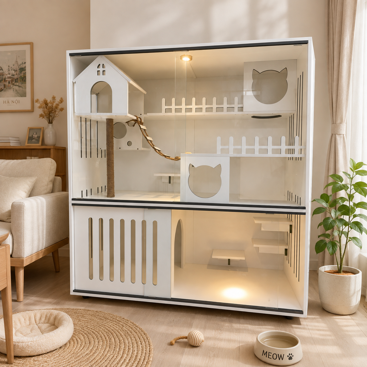 Nhà Gỗ Cho Mèo H5 – Giải Pháp Cho 3 Vấn Đề Mọi Người Nuôi Mèo Trong Nhà Đều Gặp - Image 2